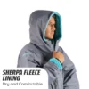 Hooded Changing Robe - Grey - Waterproof & Windproof - Osprey - Image 6